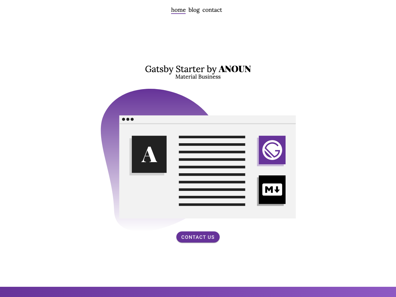 Gatsby Material Business Markdown screenshot