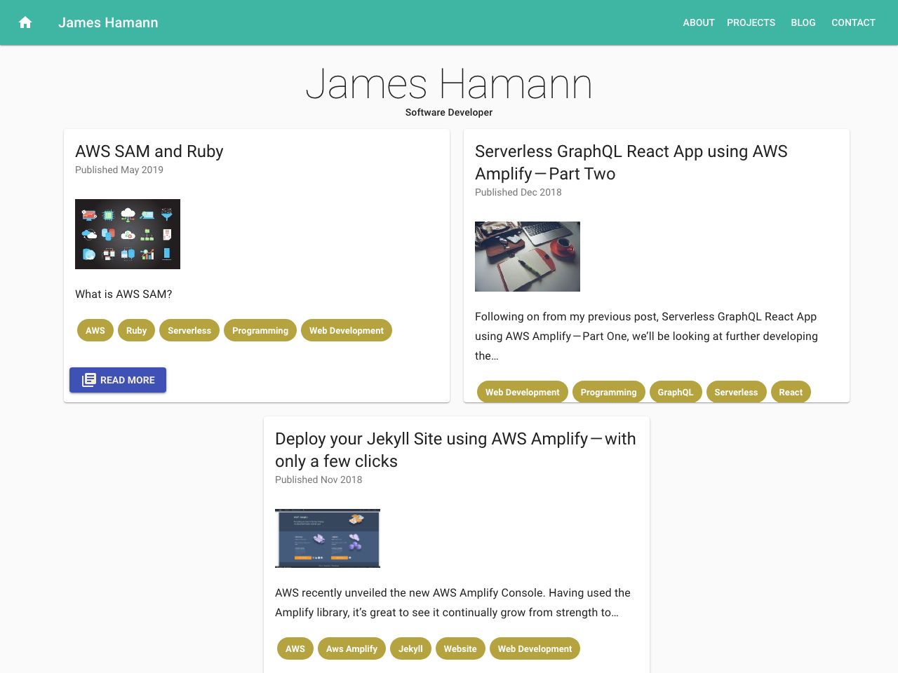 Jekyll Material Theme screenshot