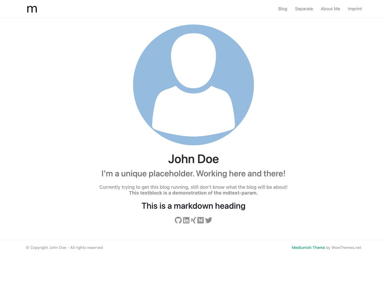 Hugo Mediumish screenshot