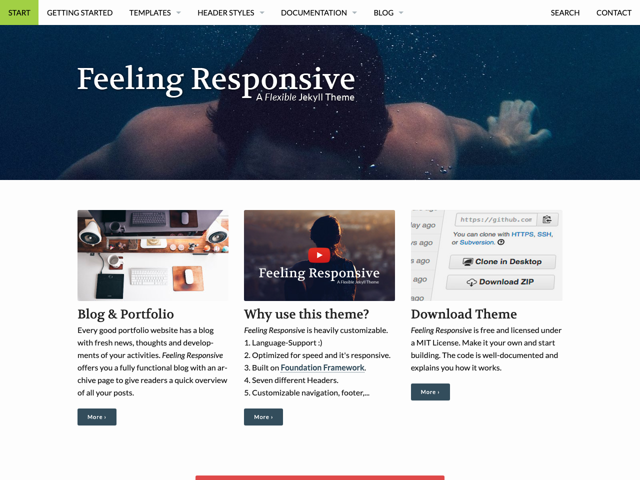 Feeling Responsive screenshot