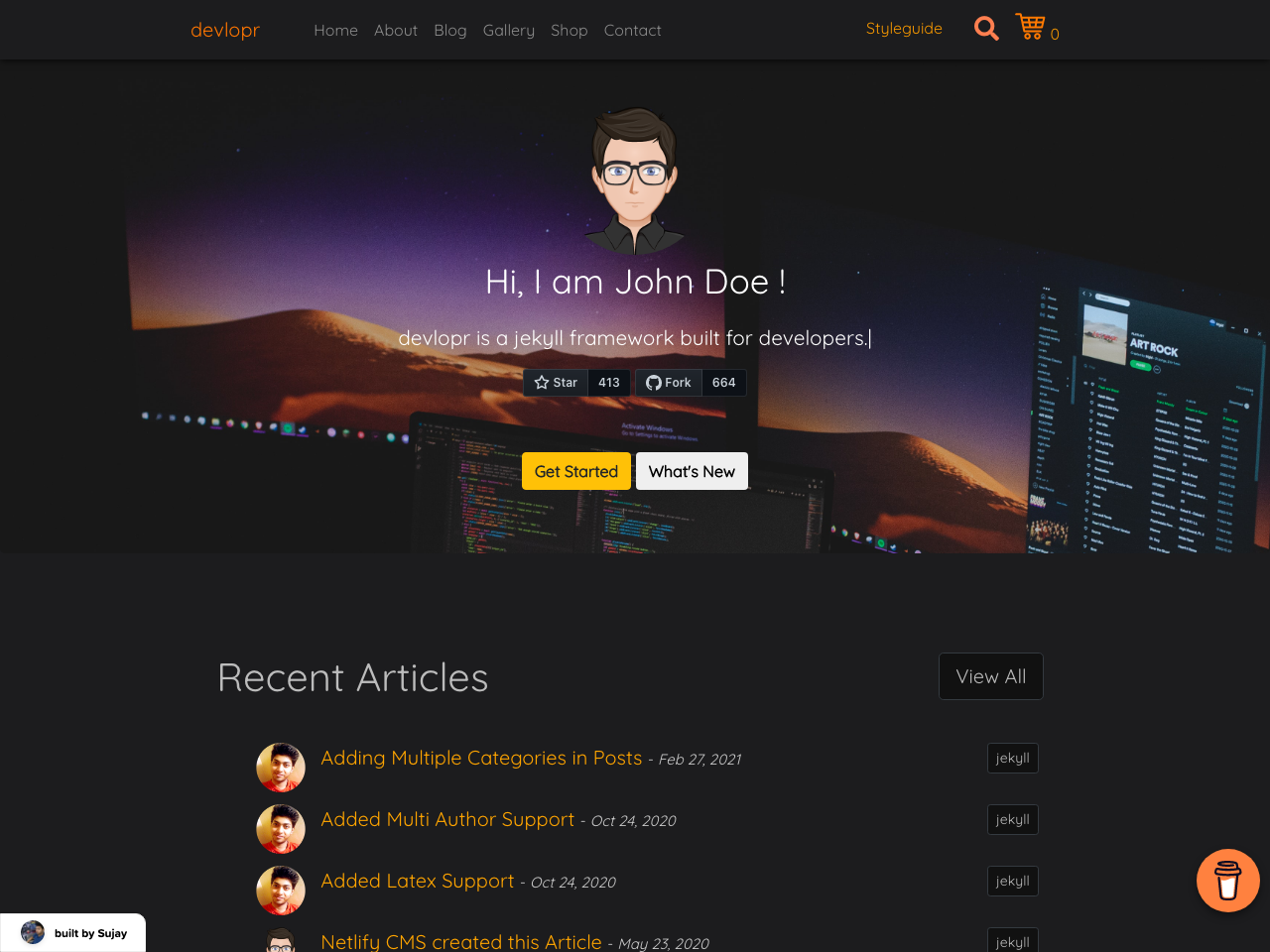 devlopr-jekyll screenshot