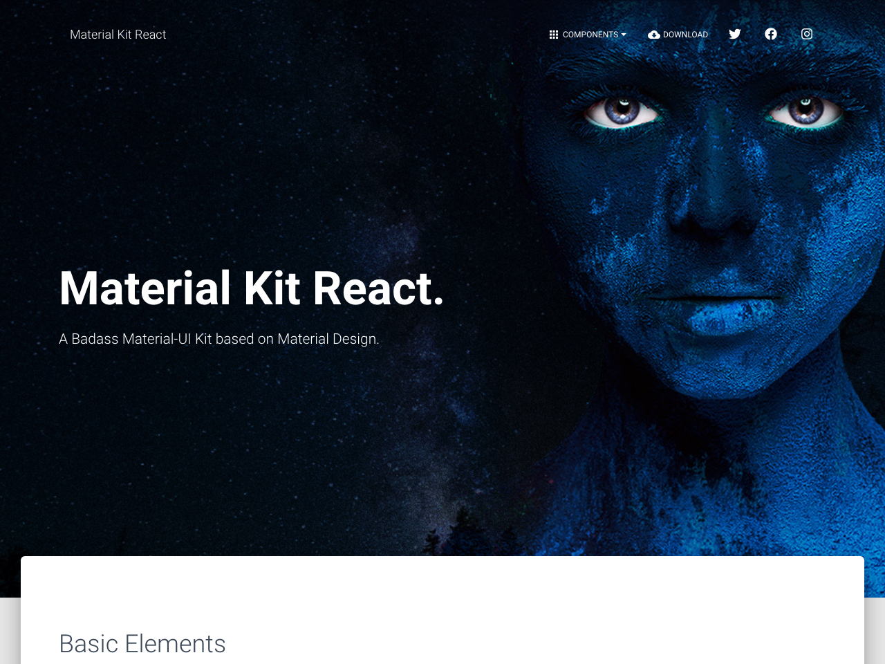 gatsby-material-kit-react screenshot