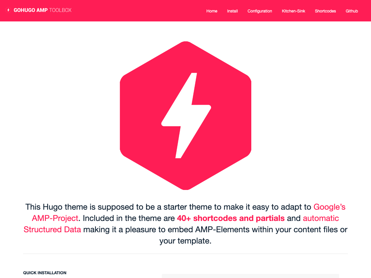 Gohugo Amp screenshot
