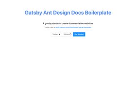 Gatsby Antd Docs screenshot