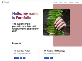 Fernfolio screenshot